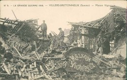 Maison Vigoureux, Villers-Bretonneux, France 1918 WWI WW1 Postcard