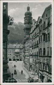 Herzog Friedrickstrasse, Innsbruck, Austria - Early 1900's Postcard