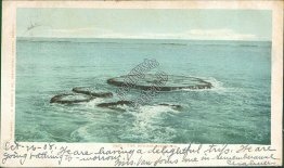 The Boilers, Bermuda Pre-1907 Postcard, Stamp, Hamilton Cancellation
