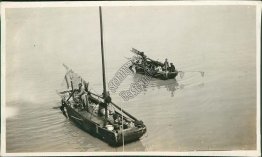 Chinese Fishing Boats, Drying Clothes, Fish, China - Early 1900's Photograph