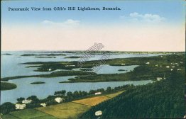 Panorama, Gibb's Hill Lighthouse, Bermuda - Early 1900's Postcard