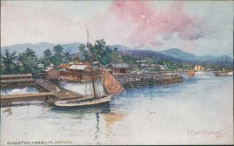 Kingston Harbor, Jamaica - Early 1900's TUCK Oilette Postcard