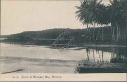 Scene at Runaway Bay, Jamaica - Early 1900's Postcard
