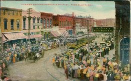 Main St., 2nd Ave., Trolley, Pine Bluff, AR Arkansas - Early 1900's Postcard