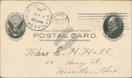 Massillon, OH Ohio to Chicago, IL 1903 McKinley Postal Card