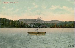 Canoe, Caroga Lake, NY New York - Early 1900's Postcard