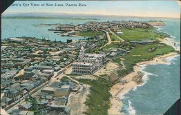 Bird's Eye View, San Juan, Puerto Rico PR - Early 1900's Postcard