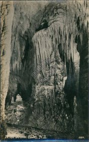 Aranui Caves, Waitomo, NZ New Zealand - Early 1900's RP Photo Postcard