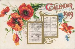 Calendar for 1909, Ringgold, OH - New Year Postcard