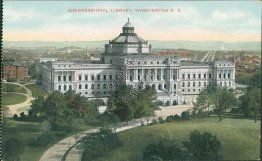 Congressional Library, Washington, DC - Early 1900's Postcard