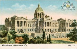 Capitol, Coat of Arms, Harrisburg, PA Pennsylvania - Early 1900's Postcard