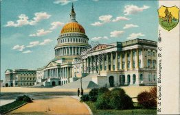 US Capitol, Coat of Arms, Washington, DC - Early 1900's Postcard