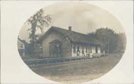 Railroad Station - Early 1900's Real Photo RP Postcard