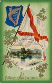 Saint Patrick's Saltire, Scenic View, St. Patick's Day Postcard