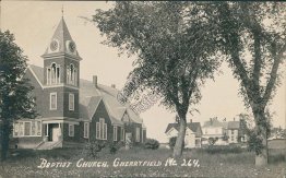 Baptist Church, Cherryfield, ME Maine - 1919 Real Photo RP Postcard