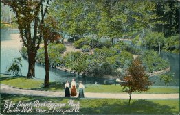 Island, Rock Springs Park, Chester, WV Liverpool OH - Early 1900's Postcard