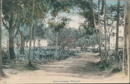 Native Cemetery, Singapore - Early 1900's Postcard