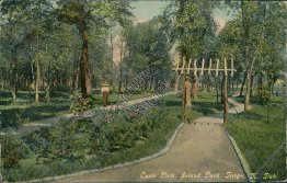 Bicycle Path, Island Park, Fargo, ND North Dakota - Early 1900's Postcard