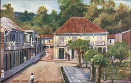 Post Office in Aquadilla, Porto Rico - Puerto Rico Early 1900's Postcard