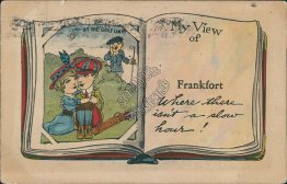 At the Golf Links, My View of Frankfort, IN Indiana - 1915 Postcard