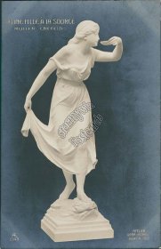 Jeune Fille A La Source Muller Crefeld Artist Sculpture, Berlin RP 1906 Postcard