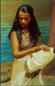 Nude Woman, Hawaiian Wax Museum, Hawaii HI Postcard