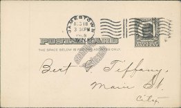 Order of Golden Seal, Odd Fellows Hall, Roxbury, NY 1908 Postal Card