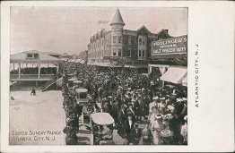 Easter Sunday Parade, Salt Water Taffy, Atlantic City, NJ Pre-1907 Postcard