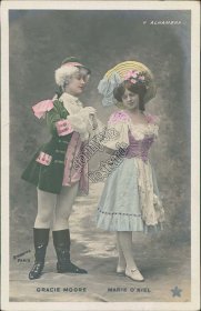 Gracie Moore, Marie O'Niel Alhambra, Tiller Girl Actress French RP 1905 Postcard