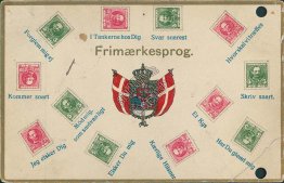 Danish Stamps, Varde, Denmark 1910 Postcard
