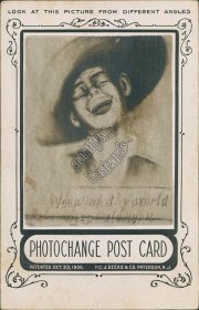 Man Weeping 1906 Chisholm, ME Maine - Hologram Puzzle Postcard