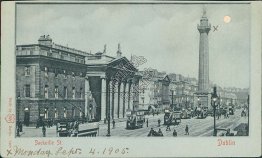 Sackville St., Dubline, Ireland - Early 1900's HOLD TO LIGHT Postcard