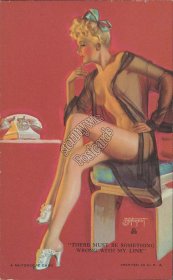 There Must Be Something Wrong With My Line - Zoe Mozert - Mutoscope Pin Up Card