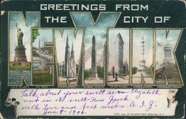 New York LARGE LETTER, NY Pre-1907 Postcard