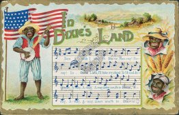 In Dixies Land, Sheet Music, Lowgap, NC - 1910 Black Americana Postcard