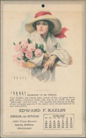 Margaret - Frank H. Desch - Kaelin, Jewler Optician 1917 Cincinnati OH Postcard