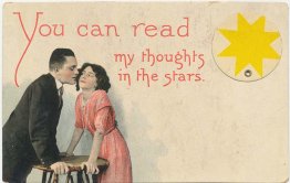 You Can Read My Thoughts in the Stars - Lovers Romance Mechanical Postcard