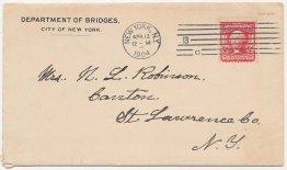 Department of Bridges, Death of Mother Letter, 1904 New York City NY Letter
