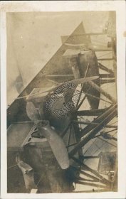 Sea Plane Propeller Close-Up - Early 1900's Real Photo RP WWI Postcard