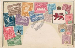 Tasmania Australian Stamps - Early 1900's Australia Stamp Philatelic Postcard