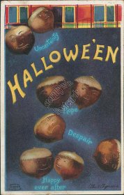 Uncertainty Hope Despair, Happy Every After HALLOWEEN CLAPSADDLE 1910 Postcard