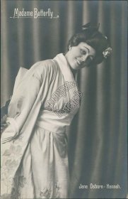 Jane Osborn Hannah - Madame Butterfuly - Opera Singer - Early RP Photo Postcard