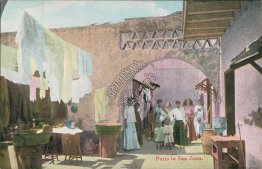Patio in San Juan, Puerto Rico Porto Rico PR - Early 1900's Postcard