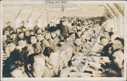 Soldiers Eating at Mess Hall - Early 1900's Real Photo RP Postcard