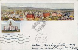 Bird's Eye View, Capitol, Denver, CO Colorado 1905 Postcard