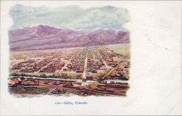 Bird's Eye View, Salida, CO Colorado Pre-1907 Postcard