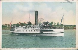 Steamer Vermont on Lake Champlain, VT - 1911 Postcard