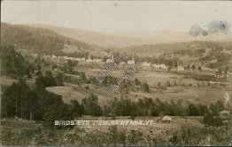 Bird's Eye View, Newfane, VT Vermont - Early 1900's Real Photo RP Postcard
