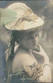 Eva du Perret French Actress - Early 1900's Real Photo RP Postcard