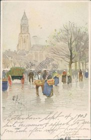 Arnhem, Netherlands 1903 Artist Signed Postcard